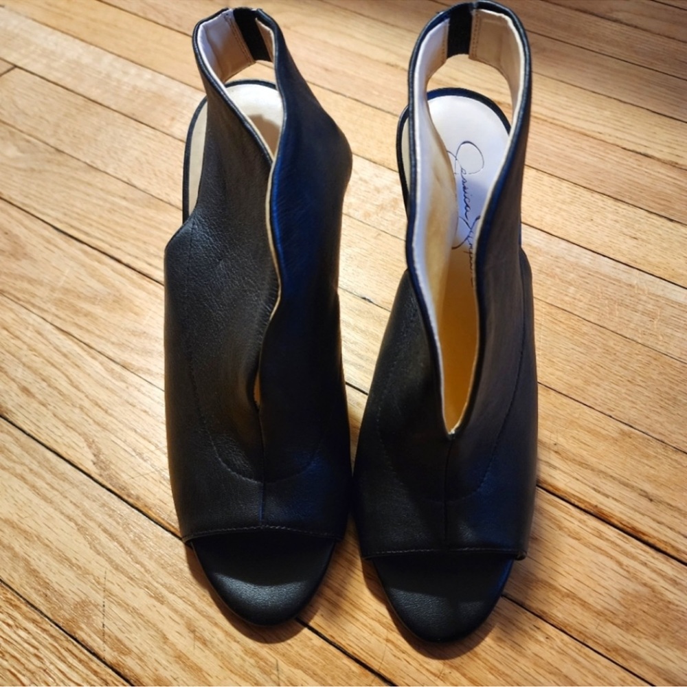 Jessica Simpson Black Slingback Heels